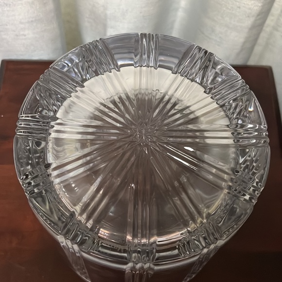 Signed Miller Rogaska Crystal Ice Bucket “Deco” Pattern w/ Handle, Disco… - Picture 10 of 11